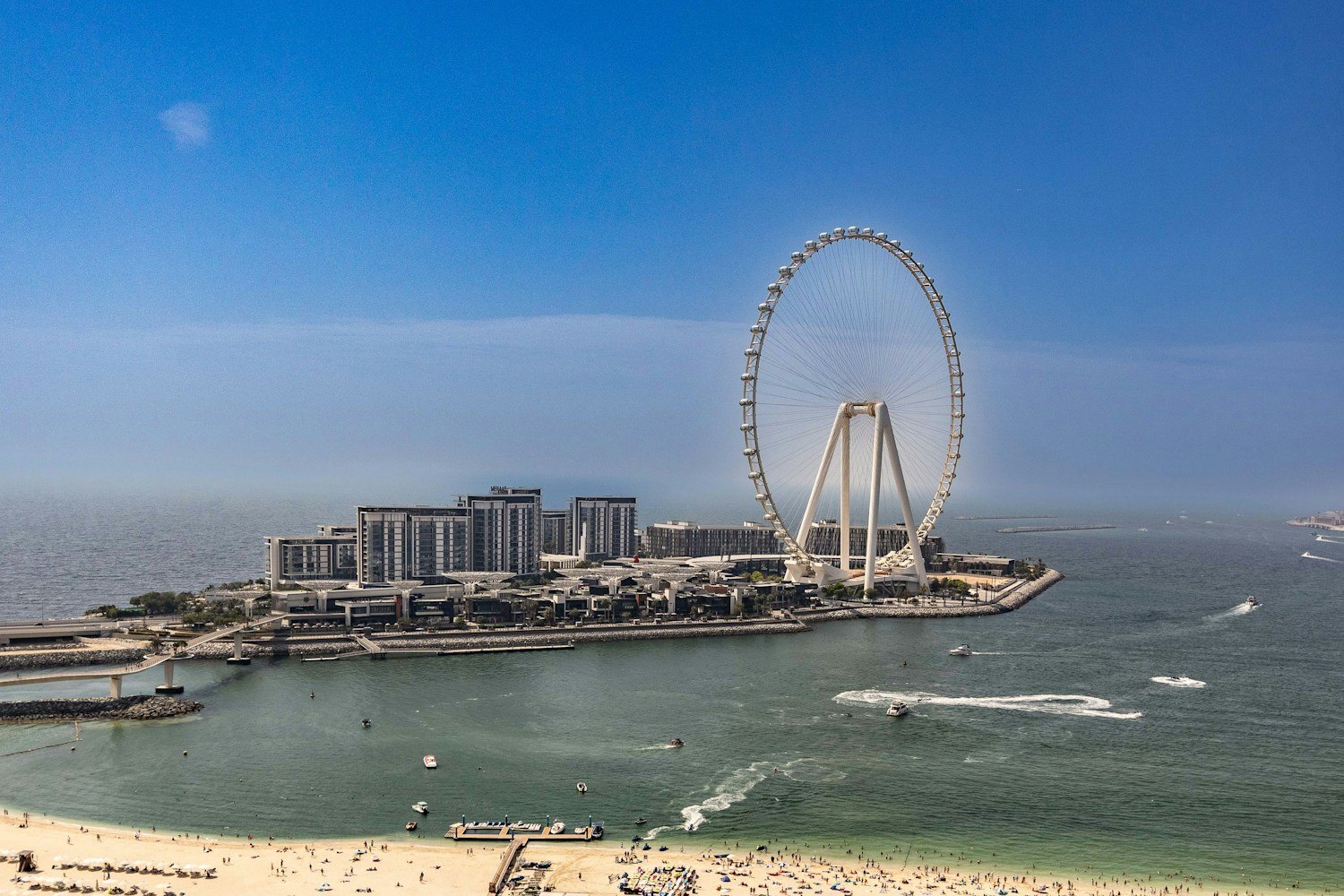 Bluewaters Island residences and the Ain Dubai observation wheel